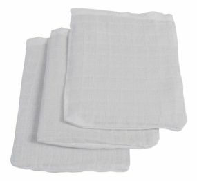 Jollein Hydrofiele Washandjes Wit 3 Stuks