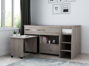 Super deal! Halfhoogslaper Beau Grijs + Matras