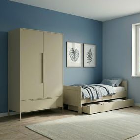 Born Lucky Tienerkamer Belmond Clay 2 Delig Met Bed Met Lade Met Kledingkast