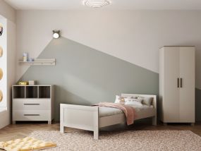 Tienerkamer Belmond Clay 3 Delig met Commode Geneve Clay en Kledingkast Geneve Clay