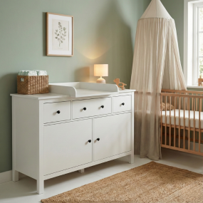 Born Lucky Commode Parijs Wit Met Bladvergroter