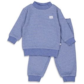 Feetje Pyjama Wafel Blue Melange Maat 80