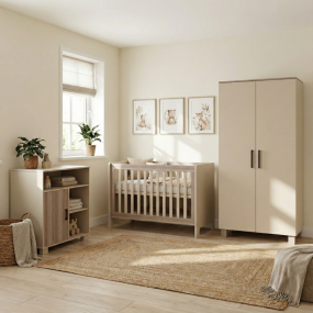 Born Lucky Babykamer 3 Delig Clay & Oak Ledikant Mick + Commode Mick + Kledingkast Geneve
