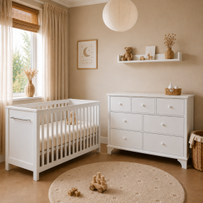 Born Lucky Babykamer Ronda 2 Delig Wit Met Baby Bed Noël