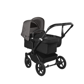 Bugaboo Donkey 5 Mono Kinderwagen 2 in 1 Graphite Midnight Black + Zonnekap Grey Melange