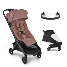 Bugaboo Buggy Butterfly 2 Complete Black Dusty Pink Essentials Bundel