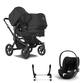 Bugaboo Donkey 5 Duo Kinderwagen 3 In 1 Black Midnight Black Met Cybex Cloud T Groep 0 Autostoel