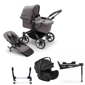 Bugaboo Donkey 5 Mono Kinderwagen 3 In 1 Graphite Grey Melange + Isofix Base