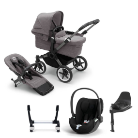 Bugaboo Donkey 5 Mono Kinderwagen 3 In 1 Graphite Grey Melange Met Cybex Cloud T Groep 0 Autostoel + Isofix Base