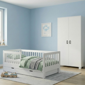 Cabino Peuterkamer Met Lade Joan Wit 2 Delig met Mila Kledingkast
