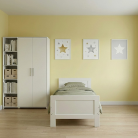 Cabino Tienerkamer Noel Wit 2 Delig met Lars Kledingkast Wit