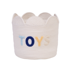 Childhome Mand Bloem Ecru 30x30x30 cm