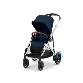 Cybex Kinderwagen e-Gazelle S Silver Ocean Blue Navy Blue