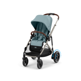 Cybex Kinderwagen e-Gazelle S Taupe Stormy Blue Light Blue