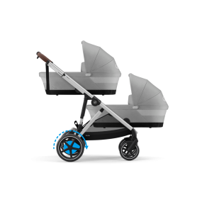 Cybex Tweeling Kinderwagen e-Gazelle S Silver Stone Grey Mid Grey