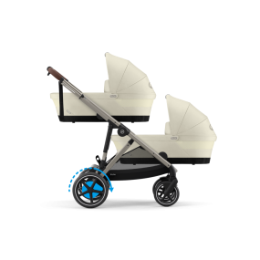 Cybex Tweeling Kinderwagen e-Gazelle S Taupe Seashell Beige Light Beige