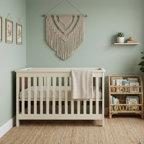 Born Lucky Baby Bed Dallas Walnut