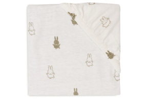 Jollein Hoeslaken Jersey 40/50x80/90cm Happy Miffy Olive Green