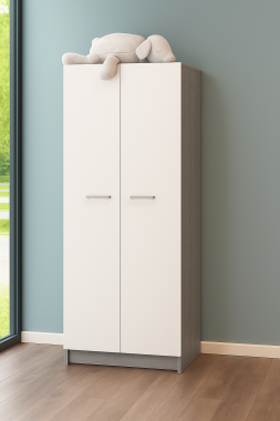 Kledingkast Femm Wit Eiken