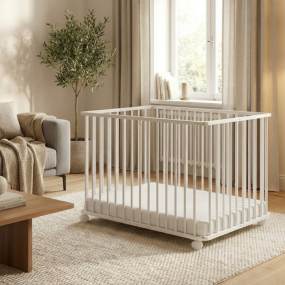 Bebies First Opvouwbare Baby Box Liam Wit Met Matras