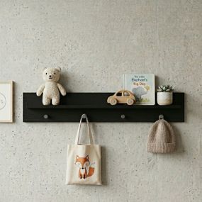 Born Lucky Wandplank Marble Zwart