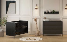 Born Lucky Babykamer Marble 2 Delig Zwart
