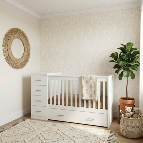 Born Lucky Combi Ledikant Memphis Wit + Matras