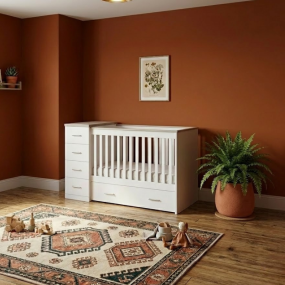 Cabino Combi Ledikant Memphis Wit Grijs Met Matras