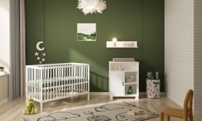 Cabino Babykamer Wit 2 Delig Baby Bed Joep + Commode Mila