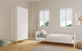 Born Lucky Tienerbed Napels Wit & Santiago Kledingkast