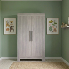 Born Lucky Kledingkast 2 Deurs Grijs Zwart