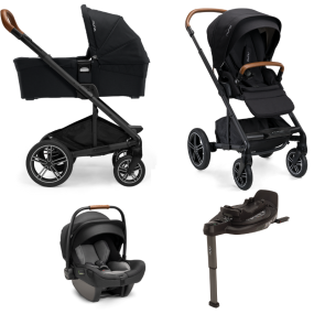 Nuna Kinderwagen 3 in 1 MIXX™ next Caviar + Autostoel PIPA™ next + Nuna Base CURV