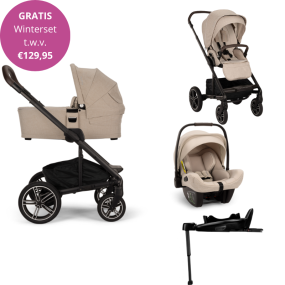 Nuna Kinderwagen 4 in 1 MIXX™ Next Biscotti + Autostoel PIPA™ Next + Nuna 360° Base