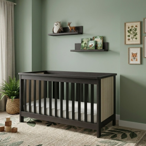 Cabino Meegroei Ledikant Oxford Zwart Eiken