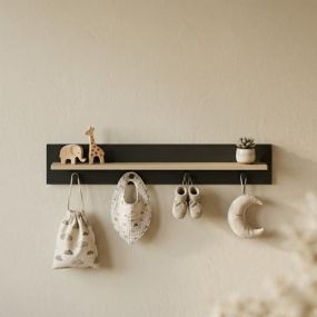 Born Lucky Wandplank Zwart Oxford
