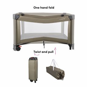 X Adventure Campingbedje / Reisbed Twist Groen Inclusief Transporttas