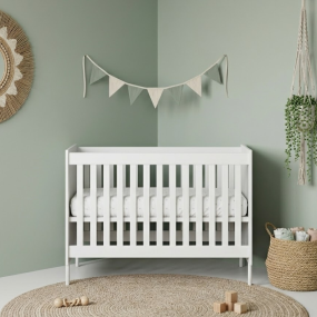 Born Lucky Santiago Baby Bed 60x120 cm Wit