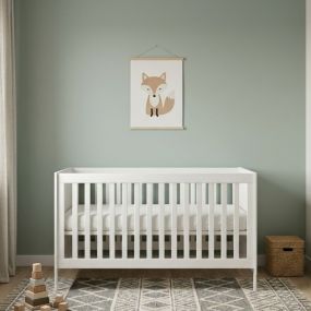 Born Lucky Santiago Baby Bed 70x140 cm Wit