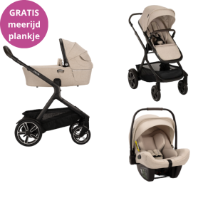 Nuna Kinderwagen 3 in 1 DEMI™ next Biscotti + Autostoel PIPA™ next