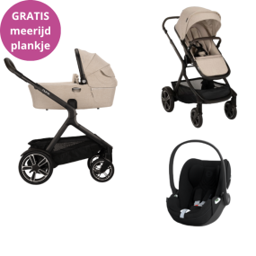 Nuna Kinderwagen 3 in 1 DEMI™ next Biscotti + Autostoel Cloud T I Size