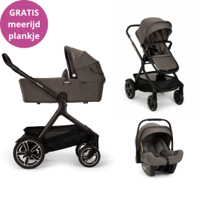 Nuna Kinderwagen 3 in 1 DEMI™ next Thunder + Autostoel PIPA™ next