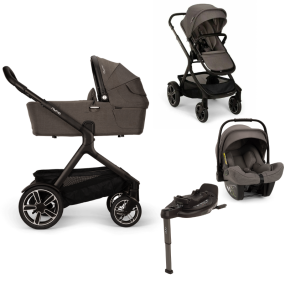 Nuna Kinderwagen 3 in 1 DEMI™ next Thunder + Autostoel PIPA™ next + Nuna Base CURV