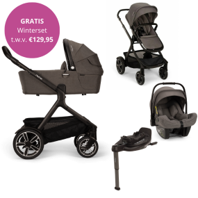 Nuna Kinderwagen 3 in 1 DEMI™ next Thunder + Autostoel PIPA™ next + Nuna Base CURV