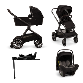 Nuna Kinderwagen 4 in 1 DEMI™ next Caviar (incl. Meerijdplankje) + Autostoel PIPA™ next + Nuna 360° base