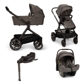 Nuna Kinderwagen 4 in 1 DEMI™ next Thunder (incl. Meerijdplankje) + Autostoel PIPA™ next + BASE™ curv