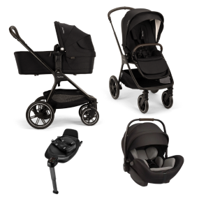 Nuna TRIV™ lx Kinderwagen 3 in 1 Caviar + Autostoel ARRA™ flex + Isofix 360° Base Next