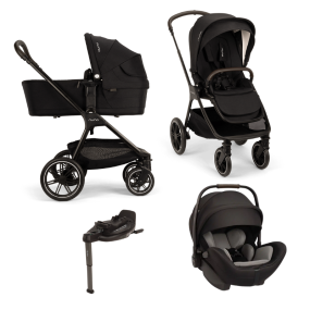 Nuna TRIV™ lx Kinderwagen 3 in 1 Caviar + Autostoel ARRA™ flex + BASE™ curv