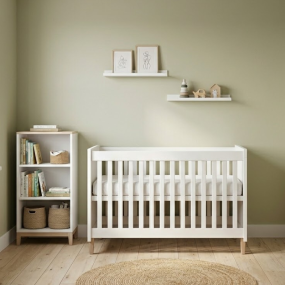 Born Lucky Baby Bed Met Matras Stockholm Wit 60 x 120 cm