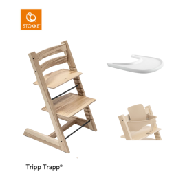 Stokke® Kinderstoel Tripp Trapp® Wild Wood + Baby Set™ + GRATIS Tray