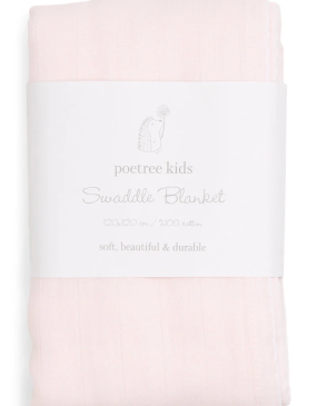 Poetree Kids Swaddle Doek Licht Roze 120x120cm